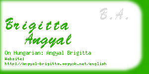 brigitta angyal business card
